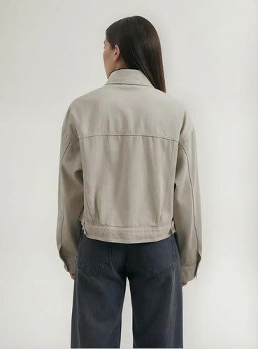 Campera Jean Cargo Denim Corta