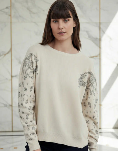 Sweater Importado Detalles Mangas Amplio Cod. 331 Hasta Xxl