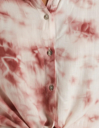 Camisa Blusa De India Batik Talle Especial Crudo Y Rosa Viejo Batik Xl