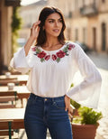 Blusa Camisa Bordada Importada Boho Tipo Vars India Style