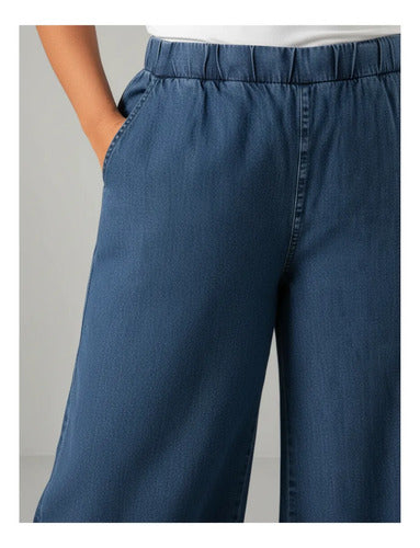 Pantalón Jean Palazzo Tajo Denim Talle Grande S A 3xl