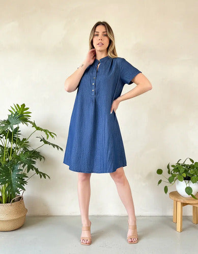 Vestido Jean Denim Talle Grande Talle Especial