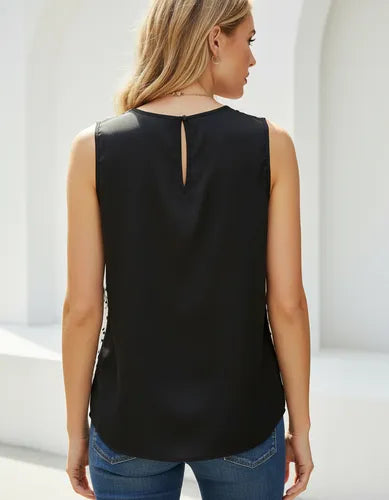 Blusa Musculosa De Diseño Fiesta Noche Vestite Y Andate Negro Estampada M