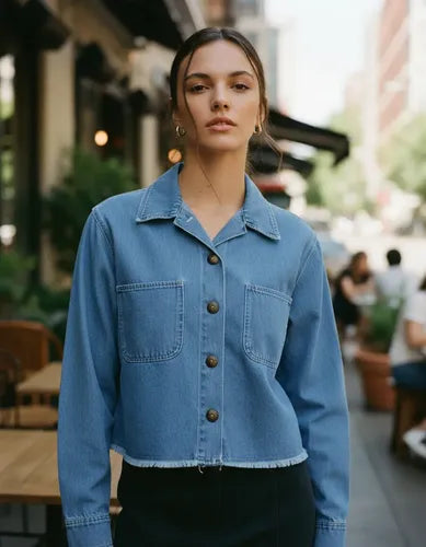Camisa De Jean Corta Denim
