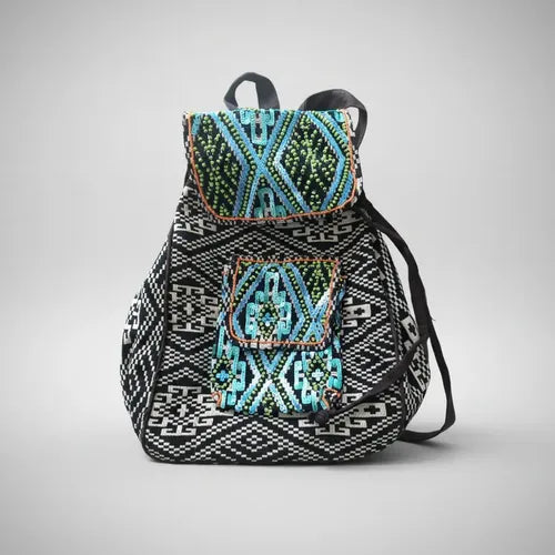 Mochila Bordada Estilo Folk Lentejuelas