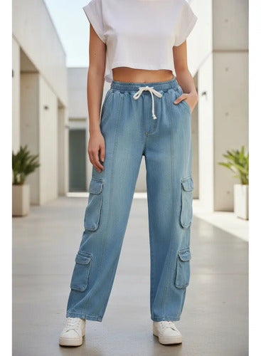 Pantalón Jean Jogger Cargo Denim Nuevo 2da Selección