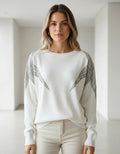 Sweater Tejido Estrella Importado Detalles Strass  Cod. 332 Rosa Único