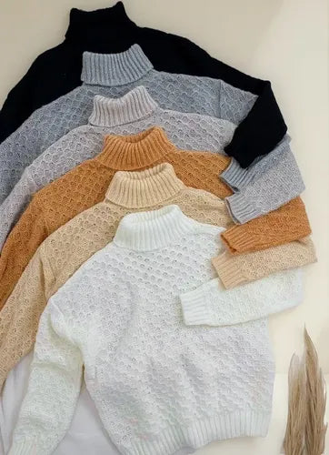 Sweater Tejido Polera Amplio Oversize