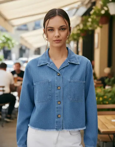 Camisa De Jean Corta Denim