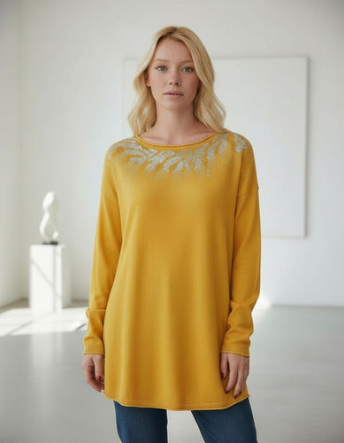 Sweater Tejido Strass Importado Amplio Hasta Xxl
