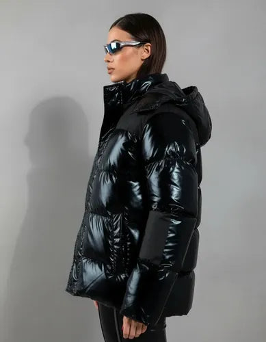 Campera Puffer Importada (cod.10) Negro L Liso