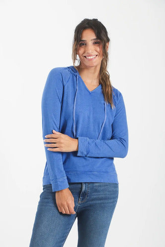 Buzo Básico Liviano Oversize Único Azul Lisa