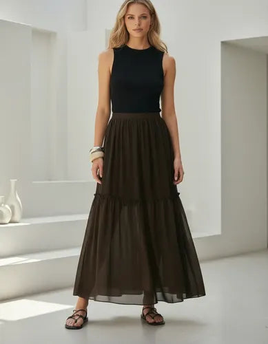 Pollera De Gasa Modelo Grande