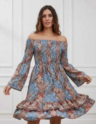 Vestido De Seda Hindú Corto Nido De Abeja Mod. 8