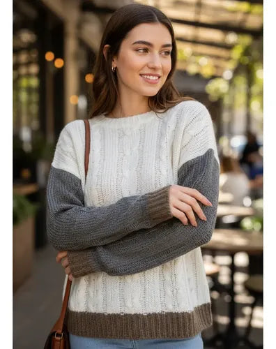 Sweater Tejido Tricolor