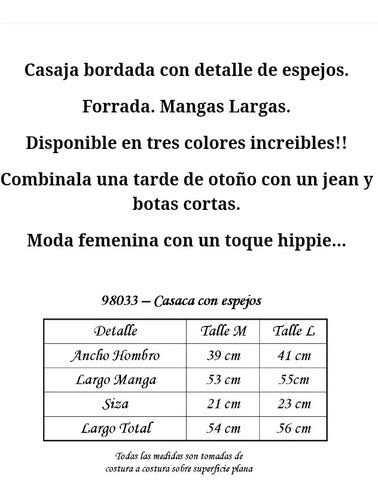 Saco Chaqueta Importada Bordada  M Y L Tipo  Vars Rapsodia