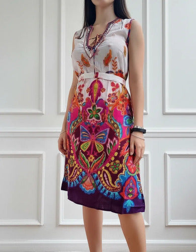 Vestido Importado Sin Mangas Boho Estilo Vars