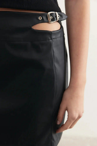 Pollera Mini Ecocuero Cut Out