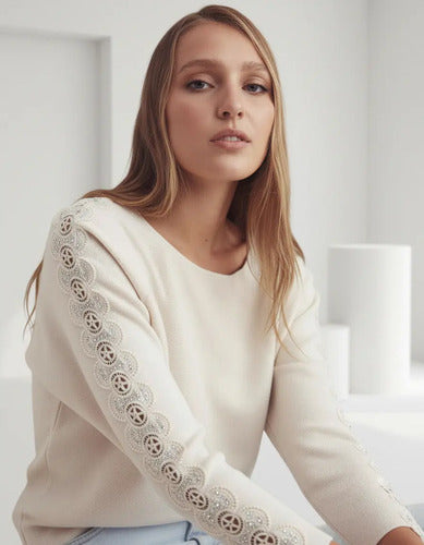 Sweater Tejido Importado Detalles Strass Cod. 173 Calidad