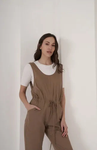 Mono Enterito De Lino Camel Camel Lisa Único
