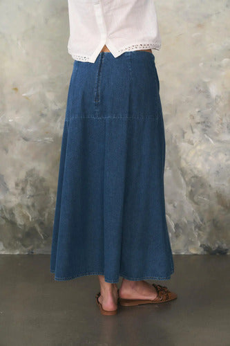 Pollera De Jean Larga Evase