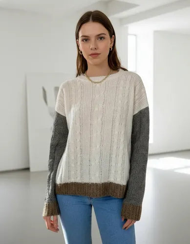 Sweater Tejido Tricolor