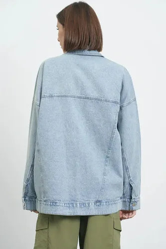 Campera De Jean Amplia Oversize