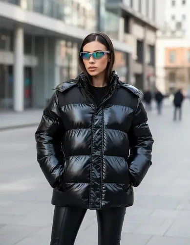 Campera Puffer Importada (cod.10) Negro L Liso