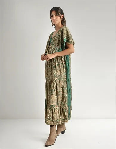 Vestido De Seda Hindú Largo Mod. 11