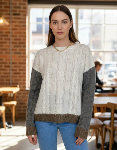 Sweater Tejido Tricolor