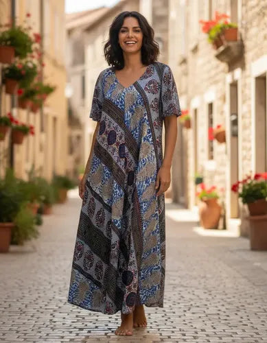 Vestido Largo Hindú Fiesta Importado India Talle Grande Xxxl