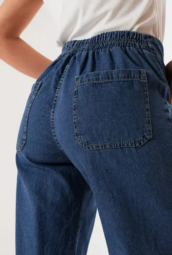 Pantalón Jean Palazzo Tajo Denim Talle Grande S A 3xl