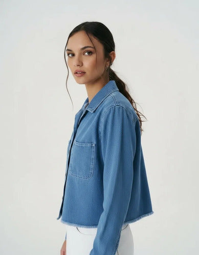 Camisa De Jean Corta Denim