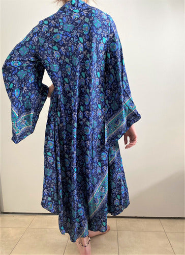 Vestido Mangas Oxford Importado Seda Hindú