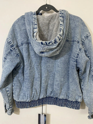 Campera De Jean Con Piel Importada