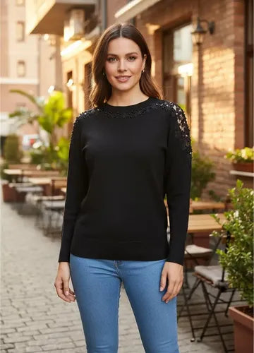 Sweater  Importado (283) Negro Unico