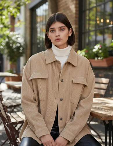 Campera Camisaco De Corderoy Modelo Grande