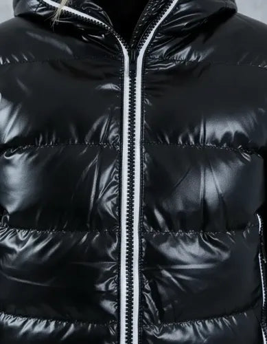Campera  De Abrigo Puffer Importada (cod. 18) Negro Xxl Liso