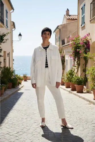 Saco Camisaco Twill Sastrero Talle Grande Oversize