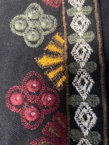 Chaqueta Saco Saquito Hindú Importado Bordado  Negro Bordado L