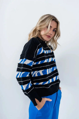 Sweater Tejido Rayado Colores
