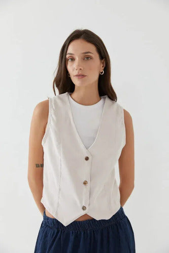 Chaleco De Corderoy De Mujer Negro Lisa Xxl