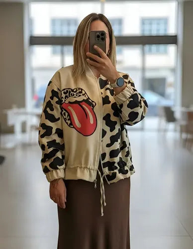 Campera Rolling Stones Amplia Oversize Nueva 2da Selección