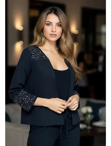 Saco Capa Chaqueta Kimono Noche Fiesta Plata E/gratis!