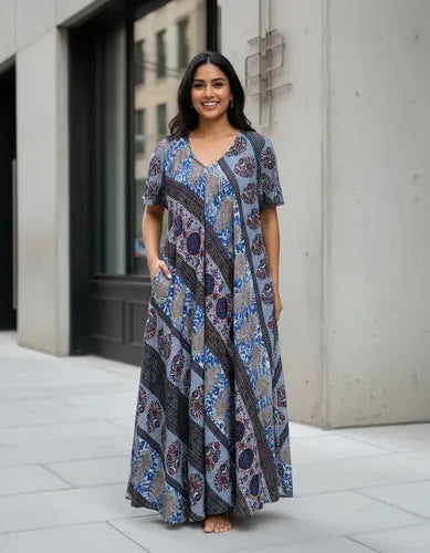 Vestido Largo Hindú Fiesta Importado India Talle Grande Xxxl