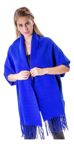 Ruana Poncho  Con Puños Mangas Importada