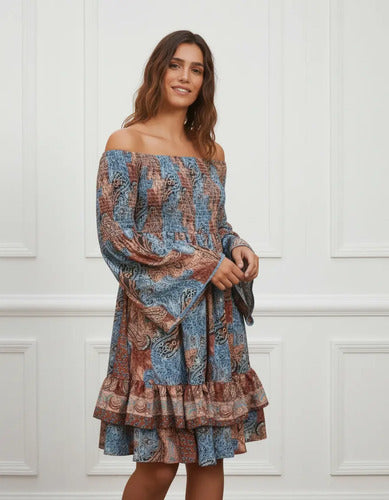 Vestido De Seda Hindú Corto Nido De Abeja Mod. 8