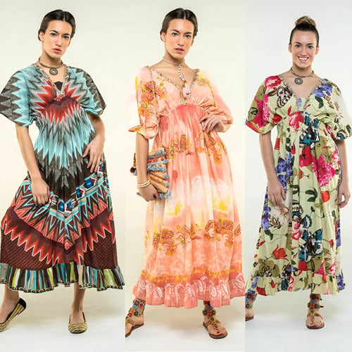 Vestido  Largo Importado  Boho Estampado