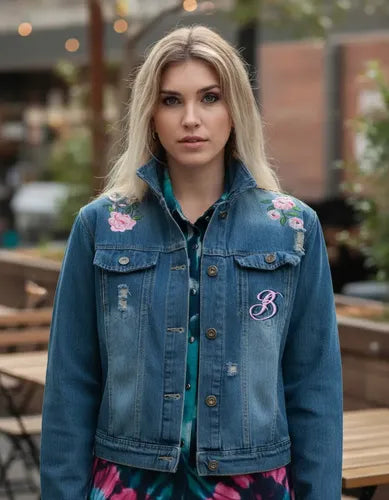 Campera De Jean Bordada