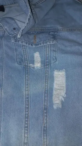 Campera De Jean Chaqueta Denim Nueva 2da Seleccion Celeste M Liso